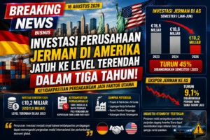 Perusahaan Jerman Pangkas Investasi di Amerika, Nilainya Jatuh ke Level Terendah dalam Tiga Tahun