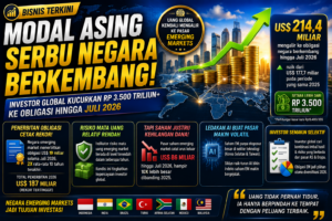 Modal Asing Serbu Pasar Negara Berkembang, Rp3.500 Triliun Lebih Mengalir ke Obligasi hingga Juli 2026