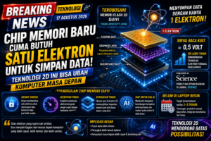 Chip Memori Baru Cuma Butuh Satu Elektron untuk Simpan Data, Teknologi 2D Ini Bisa Ubah Komputer Masa Depan