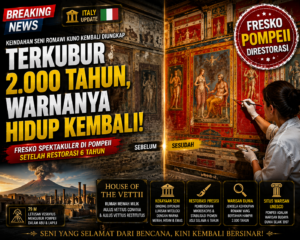 Terkubur Hampir 2.000 Tahun, Fresko Pompeii Kembali Bersinar Setelah Restorasi Besar