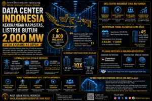 Data Center Indonesia Kekurangan Kapasitas, Listrik Butuh 2.000 MW